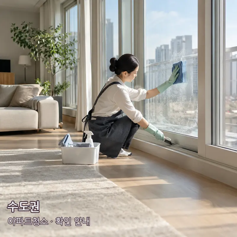 수도권 아파트청소 작업 범위 예시 이미지