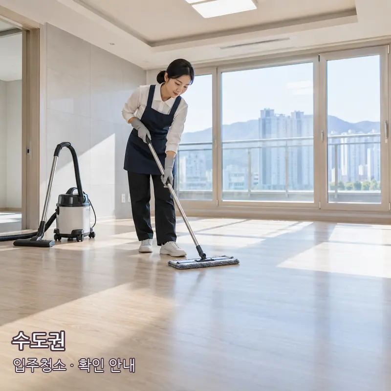 수도권 입주청소 작업 범위 예시 이미지