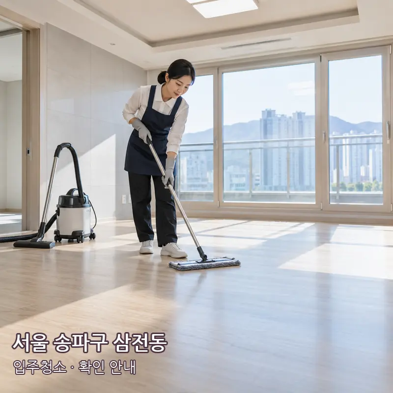 서울 송파구 삼전동 입주청소 작업 범위 예시 이미지