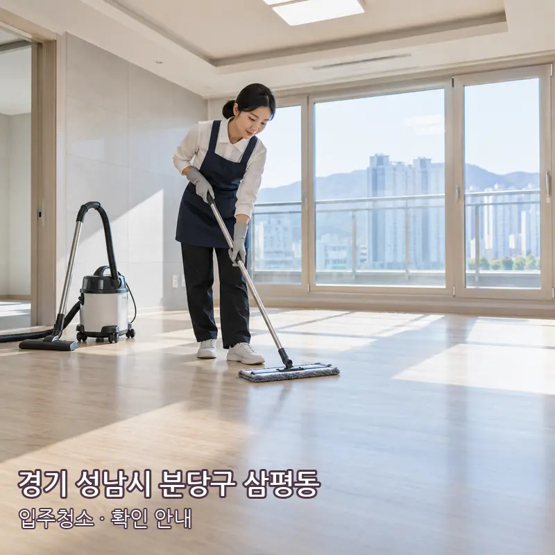 경기 성남시 분당구 삼평동 입주청소 작업 범위 예시 이미지