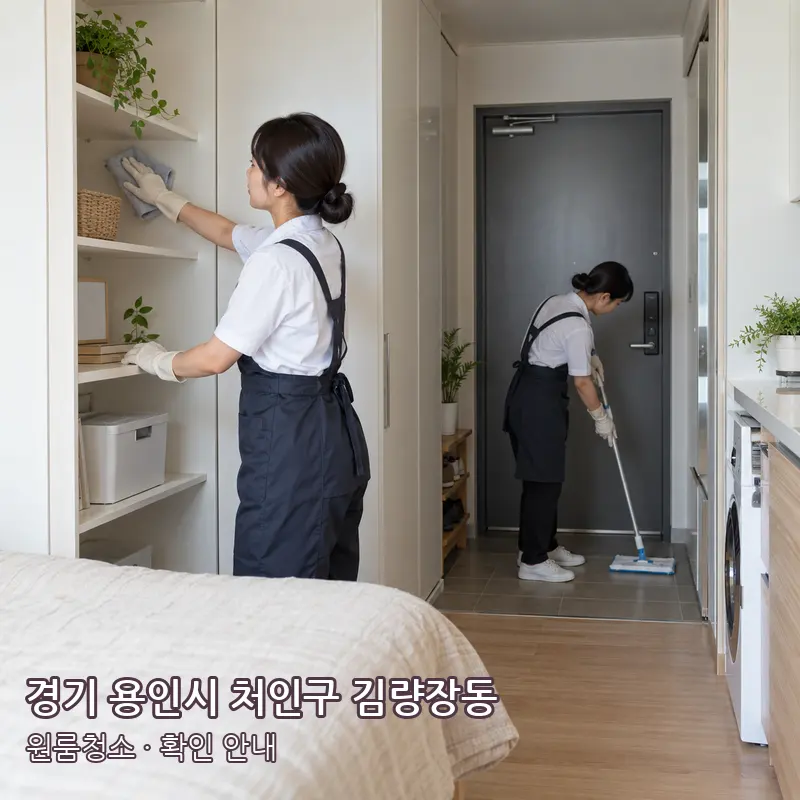 경기 용인시 처인구 김량장동 원룸청소 작업 범위 예시 이미지