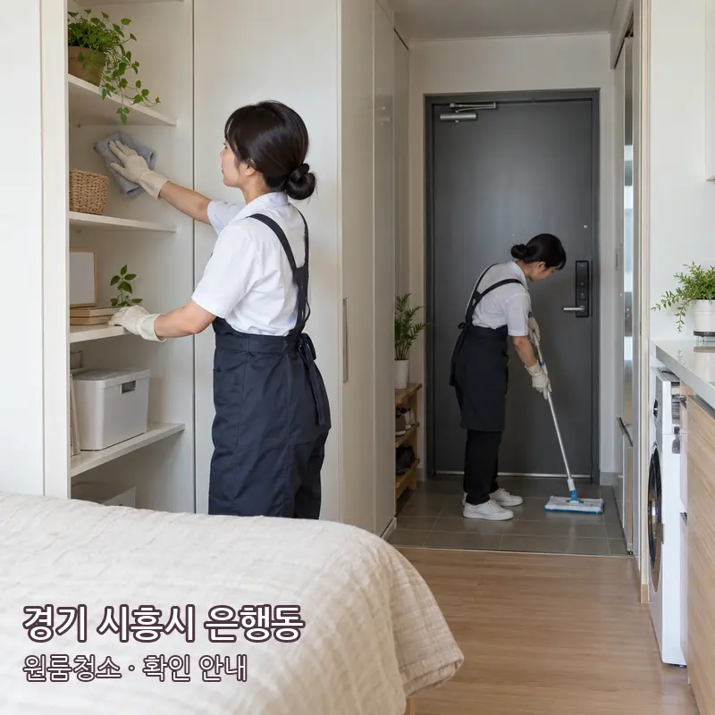 경기 시흥시 은행동 원룸청소 작업 범위 예시 이미지
