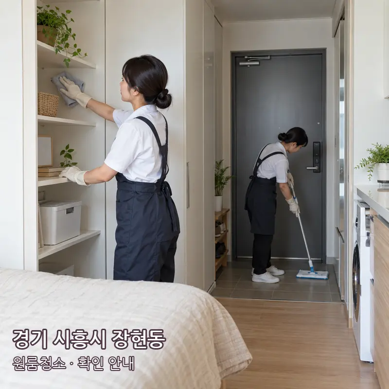 경기 시흥시 장현동 원룸청소 작업 범위 예시 이미지
