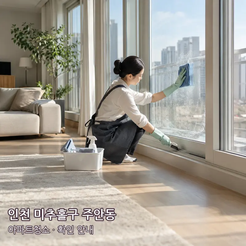 인천 미추홀구 주안동 아파트청소 작업 범위 예시 이미지