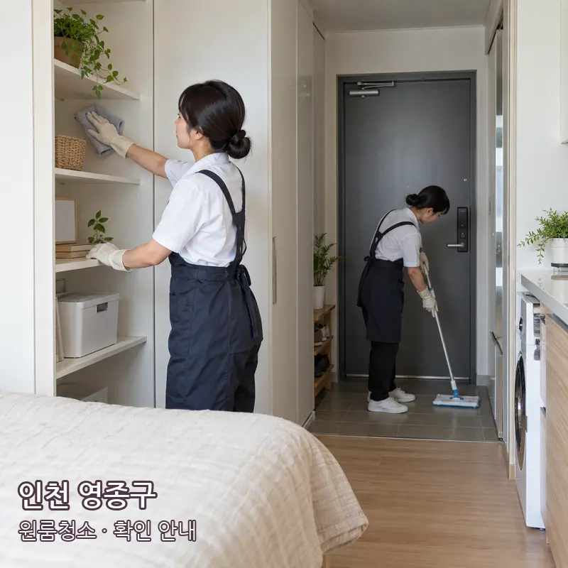 인천 영종구 원룸청소 작업 범위 예시 이미지